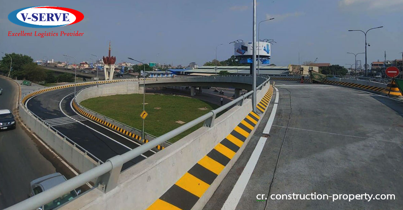 สะพานยกระดับสำหรับรถวิ่งจากเมืองหลวงไปยังสนามบินแห่งใหม่